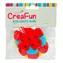 SPARKYS Textilblumen mit Punkten / Kreativset / 5-teilig / 5,5 cm / ab 3 Jahren
