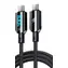 Vakoss TC-U560 schwarz / USB-C-Kabel / LED-Anzeige / 100 W / 1,5 m
