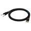 SSQ RCAJM1 schwarz / Audiokabel / 2x Cinch - 2x Klinkenstecker 6,3 mm Mono / 1 m