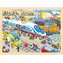 GOKI Holzpuzzle Bahnhof / 96 Teile / 36,5 × 27 cm