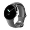 Ausgepackt - Google Pixel Watch LTE 41 mm, silber, anthrazitfarbenes Armband / Smartwatch / 1,2" AMOLED / 5 ATM / LTE / ausgepackt