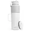 Asobu Doppelpack Flasche mit Becher weiß 0,9 L + 0,6 L / Thermosflasche + Becher / Edelstahl