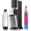 SodaStream DUO schwarz / Wassersprudler / 1x Plastikflasche 1 L / 1x Glasflasche 1 L / 1x CO2-Gas