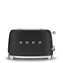 SMEG 50's Retro Style schwarz / Toaster / 950 W / 2 Schlitze / 2 Toasts / 6 Bräunungsgrade