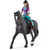 Schleich Horse Club 42541 Braunhaarige Lisa mit beweglichen Gelenken auf einem Pferd / ab 5 Jahren
