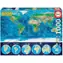 Educa Leuchtendes Puzzle Weltkarte 1000 Teile