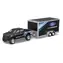 Maisto Design Tow & Go - Ford F-150 SVT Raptor Autotransportanhänger, schwarz / 1:64 / ab 3 Jahren