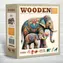 Wooden City Holzpuzzle Modische Elefanten 250 Teile / ab 14 Jahren