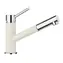 Blanco Kano S - Spültischarmatur mit Ausziehbrause, Softweiß/Chrom 