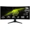 34" MSI MAG 346CQ schwarz / VA / 3440 x 1440 / 21:9 / 1 ms / 4000:1 / 300 cd/m / DP + HDMI / VESA