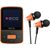ECG PMP 30 8 GB schwarz & orange / MP3- und MP4-Player / 1,5 Zoll / 8 GB / MicroSD / Radio FM 