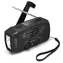 Technaxx TX-238 Tragbares Solarradio, schwarz / AM/FM / LED-Taschenlampe / USB-A-Ausgang / Solarpanel