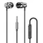 Dudao X10 PRO kabelgebundene In-Ear-Kopfhörer, schwarz / mit Mikrofon / 3,5-mm-Miniklinkenstecker / 1,2 m Kabel