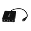 StarTech USB-C - 2x RJ45-Adapter mit extra USB 3.0-Anschluss schwarz / für Netzwerkanschluss / 2x RJ45 