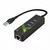 Techly IDATA-USB-ETGIGA-3U2 Adapter Gigabit Ethernet - USB M / inklusive USB-Hub