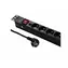 Qoltec 53996 Überspannungs-Steckdosenleiste / RACK 19" mit CB / 1HE / 16A / PDU / 8x Schuko / 2m