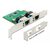 DeLock PCI-E x1 Netzwerkkarte 2x GLAN RJ45 (F)