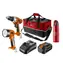 Neo Tools 04-600-M4K / Werkzeugset / Akku | bohren | Taschenlampe | Akkumulator | Ladegerät / 18V / 6 Einheiten