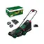 BOSCH Rotak 18V2-38 / Akku-Rasenmäher / 18 V / Schnittbreite 38 cm / Grasfangkorb 40 l / 2 x 4,0 Ah