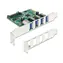 DeLock PCI Express Karte / 4 x USB 3.0 / Low Profile