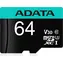 ADATA Micro SDXC 64 GB + SD-Adapter / V30 / U3 / Klasse 10 / R: 100 MB/s / W: 80 MB/s