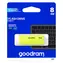 Goodram UME2 8GB gelb / Flash-Disk / USB 2.0 / Lesen: 20MBs / Schreiben: 5MBs