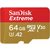 SanDisk Extreme microSDXC 64GB + Adapter / Klasse 10 / Lesen: bis zu 170MBs 