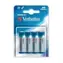 Verbatim AAA-Batterien ALKALINE (Alkaline), 4 Stück in einer Packung