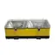 Feuerdesign Santorini gelb / Tisch-Holzkohlegrill / 69 x 34 x 21 cm