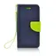 GAMACZ FANCY BOOK Hülle für Samsung J100H Galaxy J1 Blau-Limette