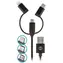 Forever 3IN1 Datenkabel Lightning & microUSB & USB-C schwarz