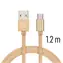 Swissten TEXTILE Datenkabel USB - microUSB 1,2m gold