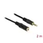 DeLock Verlängerungskabel Audio Stereo Klinke 3,5 mm Stecker > Stereo Klinke 3,5 mm Buchse 2 m schwarz