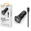 Aligator Autoladegerät mit Micro-USB-Kabel und 2xUSB-Ausgang 2,4A schwarz / Turboladung