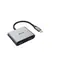 Akasa AK-CBCA26-18BK Adapter grau / USB-C Docking-Adapter / USB-C 3.0 / 2x HDMI / 4K@60Hz