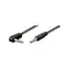 MicroConnect Slim Audiokabel 3-pol Klinke 3,5mm 90° Winkel - Klinke 3,5mm 1m schwarz