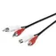 MicroConnect Stereokabel 2x RCA (M) - 2x RCA (F) 5m schwarz