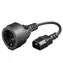 MicroConnect Verlängerungskabel C14 - Schuko (F) 0,23m schwarz