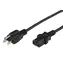 MicroConnect Netzkabel US Typ B - C13 1,8m schwarz / amerikanischer Anschluss