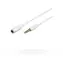 MicroConnect Verlängerungskabel 4-polig Klinke 3,5 mm (M) - Klinke 3,5 mm (F) 5 m weiß