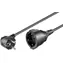 MicroConnect Schuko-Verlängerungskabel mit MF-Schutzkontaktstecker 10m schwarz