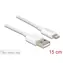 DeLock USB Daten- und Stromkabel für iPhone 15cm weiß / iPad / iPod 