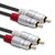 Qoltec 52337 Kabel 2xRCA (M) - 2xRCA (M) 2m schwarz