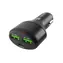 Natec Coney 84W QC 3.0 Universal-Autoladegerät schwarz / 1x USB-C / 2x USB-A / 84 W