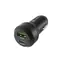 Natec Coney 48 W QC 3.0 Universal-Autoladegerät schwarz / 1x USB-C / 1x USB-A / 48 W
