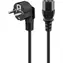 Goobay 68604 Netzkabel C13 IEC 1,5 m schwarz / gebogener Stecker