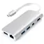 Satechi ST-TCMM8PAS USB-Hub / USB-C & HDMI / USB-C / RJ45 / 3x USB 3.0 / SD & Micro SD / Mini DP