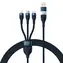 Baseus CASS030101 Kabel USB-A (M) & USB-C (M) - Micro-USB (M) 18W & USB-C (M) 100W & Lightning (M) 20W 1,2 m schwarz 