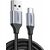 Ugreen 60126 Kabel USB-A (M) - USB-C (M) 1m schwarz / geflochten