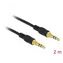 DeLock Kabel 3,5mm Klinke 3Pin (M) - 3,5mm Klinke 3Pin (M) 2m schwarz
